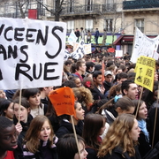 Manifestation lycéens Paris 2005-02-10