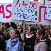 manifestation lycéens Paris 2005-03-08 01