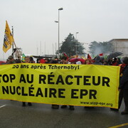 Manifestation contre l'EPR à Cherbourg