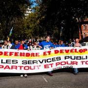 Manifestation du Service Public contre la privatisation de GDF
