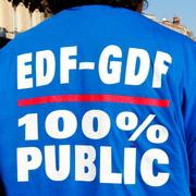 Manifestation du Service Public contre la privatisation de GDF
