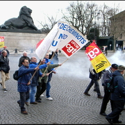 Manif cheminots à Paris
