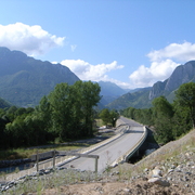 Chantier de voie rapide dans la vallée d'Aspe (64)