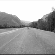 Chantier voie rapide dans la vallée d'Aspe (64)