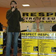 Meeting unitaire contre le traité à Montpellier, le 6 décembre.
