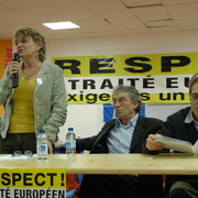 Meeting unitaire contre le traité à Montpellier, le 6 décembre.