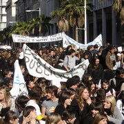 Manifestation lycéens à Toulon le 1er avril 2008