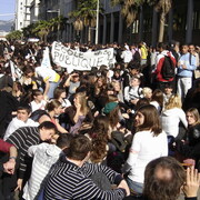 Manifestation lycéens à Toulon le 1er avril 2008