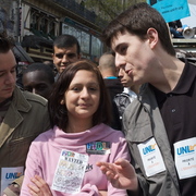 Alix Nicolet (FIDL) et Florian Lecoultre (UNL)