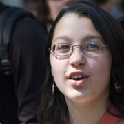Portrait de manifestante