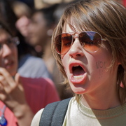 Portrait de manifestante