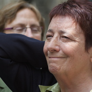Arlette, venue saluer la manifestation