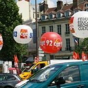 Manifestation contre la réforme des retraites . 17 juin 2008