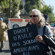 Manifestante américaine