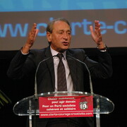 Meeting Delanoë-Hollande, le 16 septembre 2008, à Cergy.