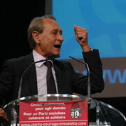 Meeting Delanoë-Hollande, le 16 septembre 2008, à Cergy.