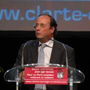 Meeting Delanoë-Hollande, le 16 septembre 2008, à Cergy.