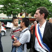 Pierre Mansat avec Mr Caï et Clément