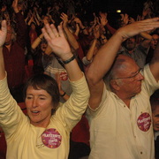 Rassemblement des partisans de Ségolène Royal, le 27 septembre 2008, au Zénith de Paris