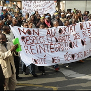 Manifestataion des résidants du Foyer Sonacotra, 22.10.2006 Saint Denis