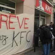 Grève KFC Saint Denis 3 mars 2007