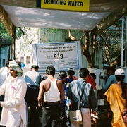 Stand d'eau potable pour l'accès à l'eau dans le monde