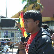 Bolivie Edwin Tupa, dirigeant des organisations territoriales urbaines CONOTUR