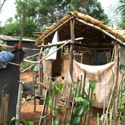 Paraguay cabane de sans toit à Mariscal Lopez