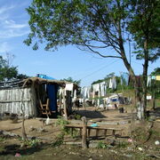 Paraguay cabanes de sans toit à Carmen Soler
