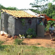 Paraguay cabane de sans toit à Carmen Soler