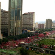 Venezuela Manifestation pour le Si au réferendum constitutionnel