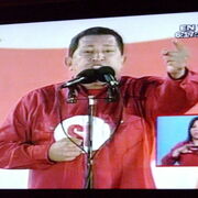 venezuela Chavez sur ecran géant