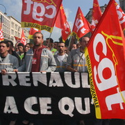 Manif Renault au Havre le 25 septembre 2008