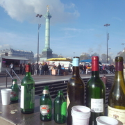 fin de manif des cheminots, paris, bastille, 13/11/2008
