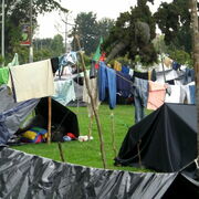 Cminga: campement à l'université