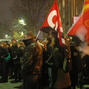 Rassemblement en solidarité avec la jeunesse de Grèce, 12 décembre 2008, à Paris