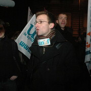 Rassemblement en solidarité avec la jeunesse de Grèce, 12 décembre 2008, à Paris