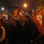 Rassemblement en solidarité avec la jeunesse de Grèce, 12 décembre 2008, à Paris