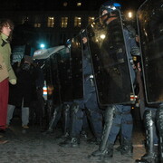 Rassemblement en solidarité avec la jeunesse de Grèce, 12 décembre 2008, à Paris