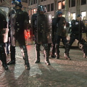 Rassemblement en solidarité avec la jeunesse de Grèce, 12 décembre 2008, à Paris