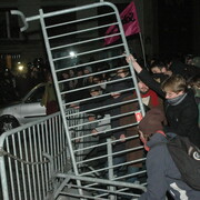 Rassemblement en solidarité avec la jeunesse de Grèce, 12 décembre 2008, à Paris