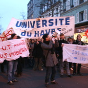 Le Havre, manif nocturne du 19 02 09