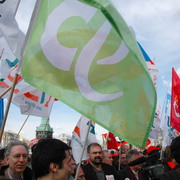 Tête de manif le 4 avril 2006