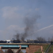 canons à eau sur le grand pont