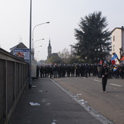 barrage de policiers rue du port du Rhin