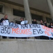 manif des précaires de l'éducation et enseignants solidaires au Mans le 9 juin