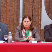Jacques Bourgoin , maire de Gennevilliers, Fadwa Barghouti, avocate, Roland Muzeau, député des Hauts-de-Seine