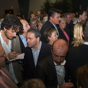 Arrivée de Xavier Bertrand et David Douillet