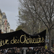Paris, grêve des chômeurs