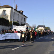 Caen, cortège rue de la Délivrande